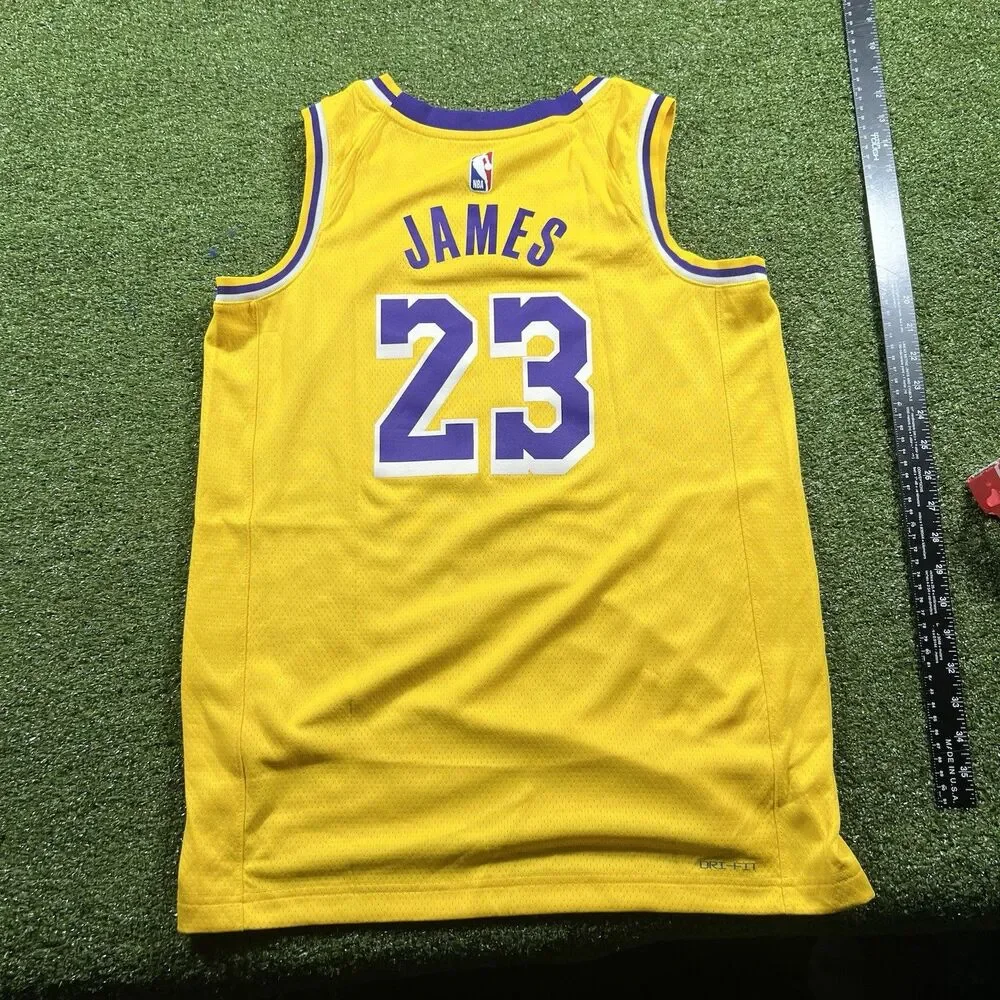Nike LeBron James Los Angeles Lakers Jersey Yellow Icon Edition S NWOT